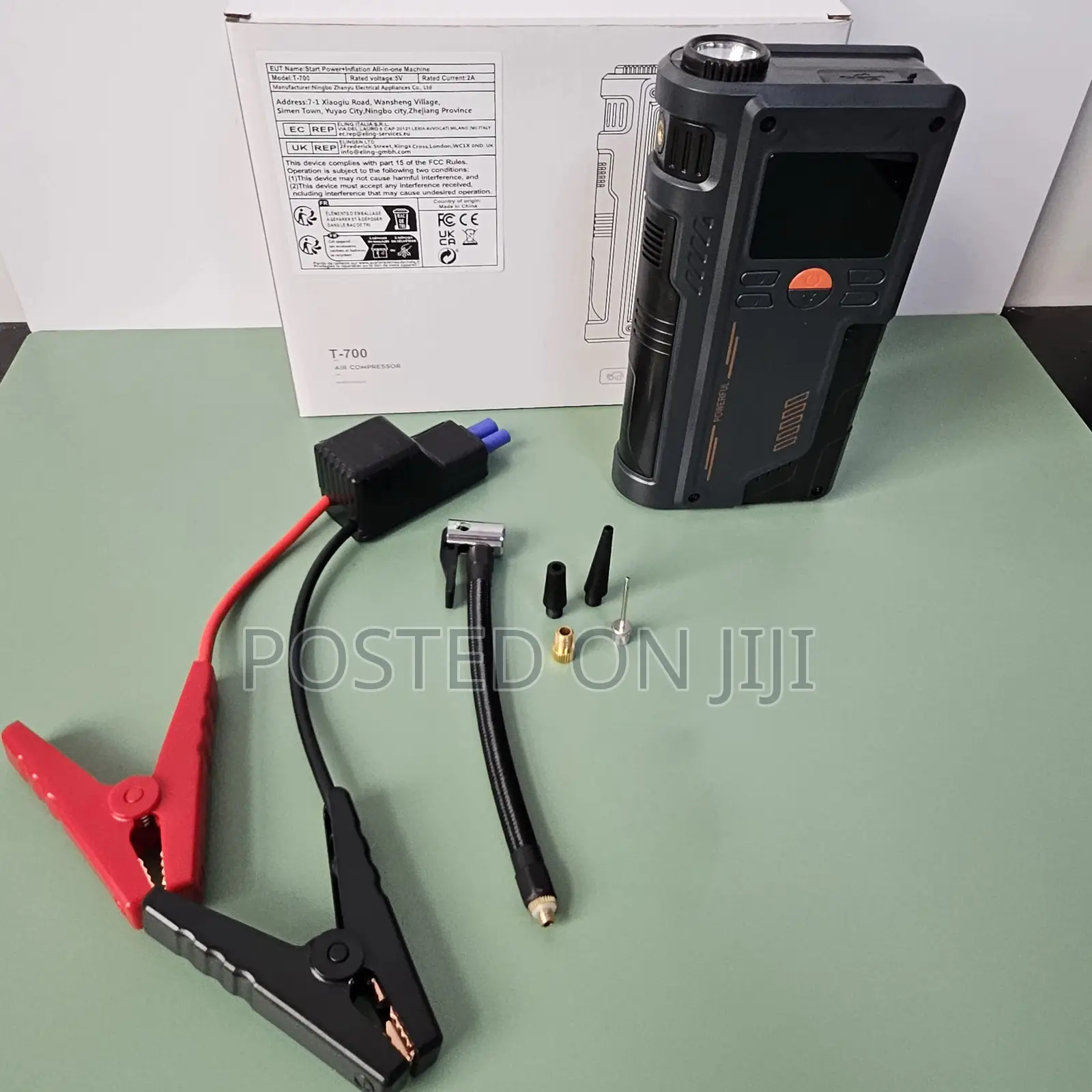 4 in 1 Jump Starter and Tire Pump Full Set