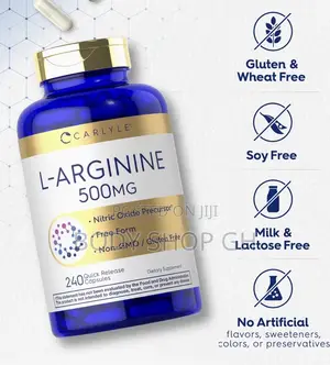 L-Arginine Natural Nitric Oxide Booster for Men and Women- 240 Caps
