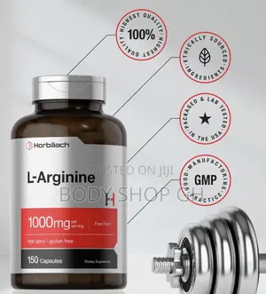 Horbäach L-Arginine 1000mg | 150 Capsules | Dietary Supplement
