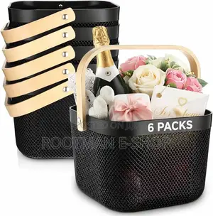 Roshtia 6 Pcs Plastic Mesh Storage Basket With Handle 9.8 X 10.2 X