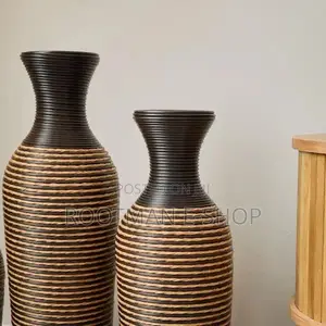 Dark Brown Decorative Floor Vase, Classic and Neat Floor Vase