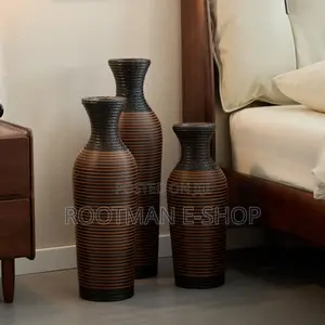 PVC Floor Vase, Home Decoration Flower Stand Set of 3 Pieces