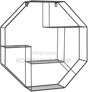 Smart Multi Sectioned Octagon Shelf in a Stunning Black