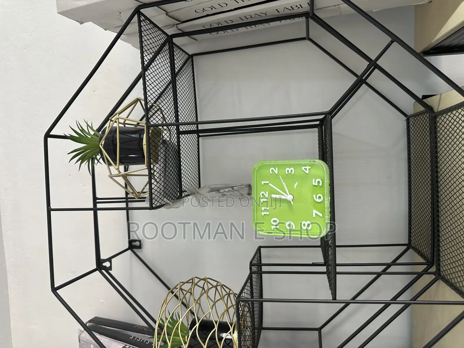 Smart Multi Sectioned Octagon Shelf in a Stunning Black