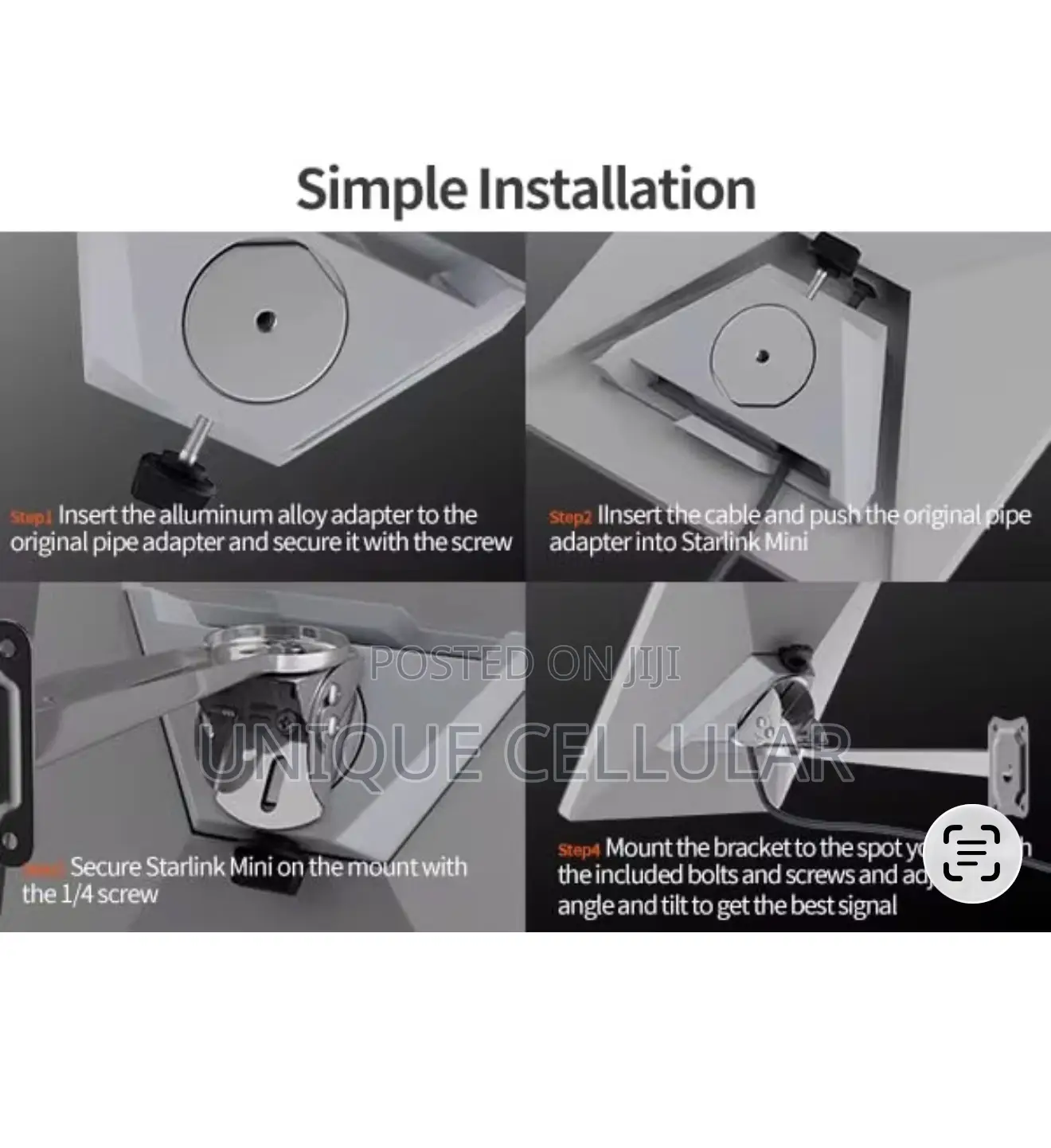 Wall Mount for a Mini Starlink Device