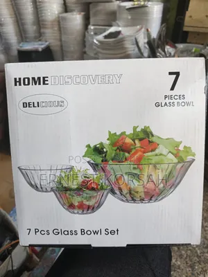 7 Piece Glass Salad Bowl