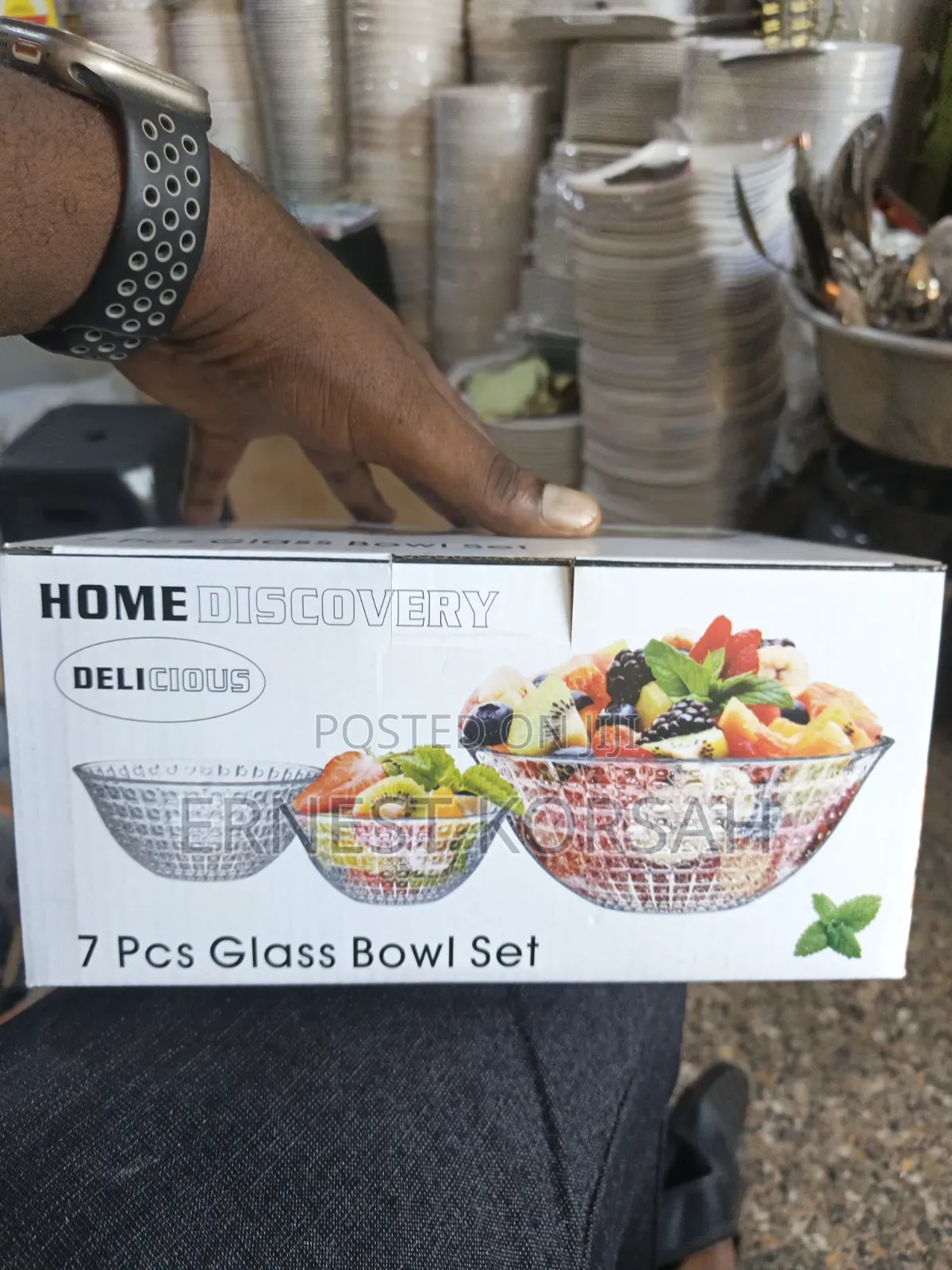 7 Piece Glass Salad Bowl