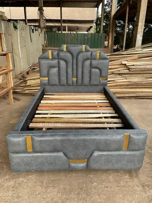 Luxury Grey Double Bed Frame
