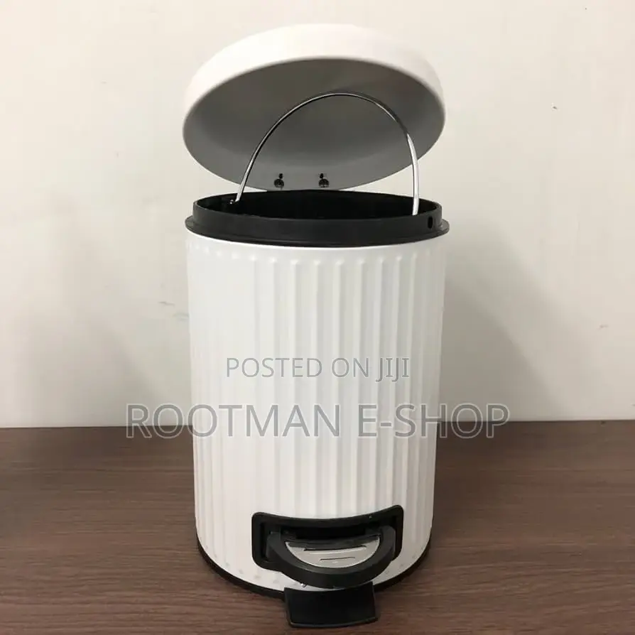 Pedal Toilet Bin With Removable Basket and Toilet Brush With Holder