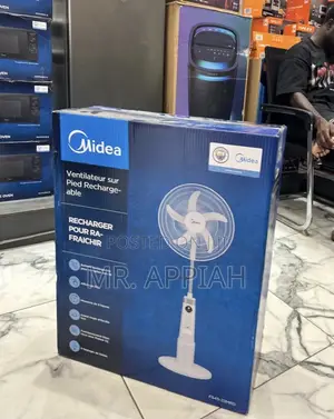 Quality Midea Rechargeable Standing Fan(White)30watt 