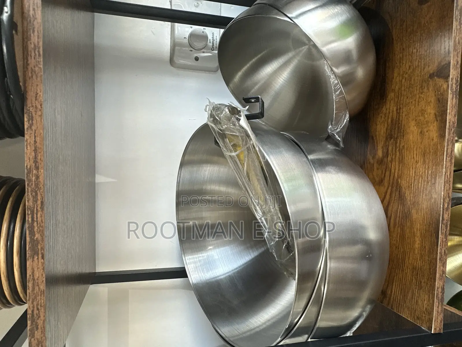 Modern Silver Stainless Steel Serving Bowl