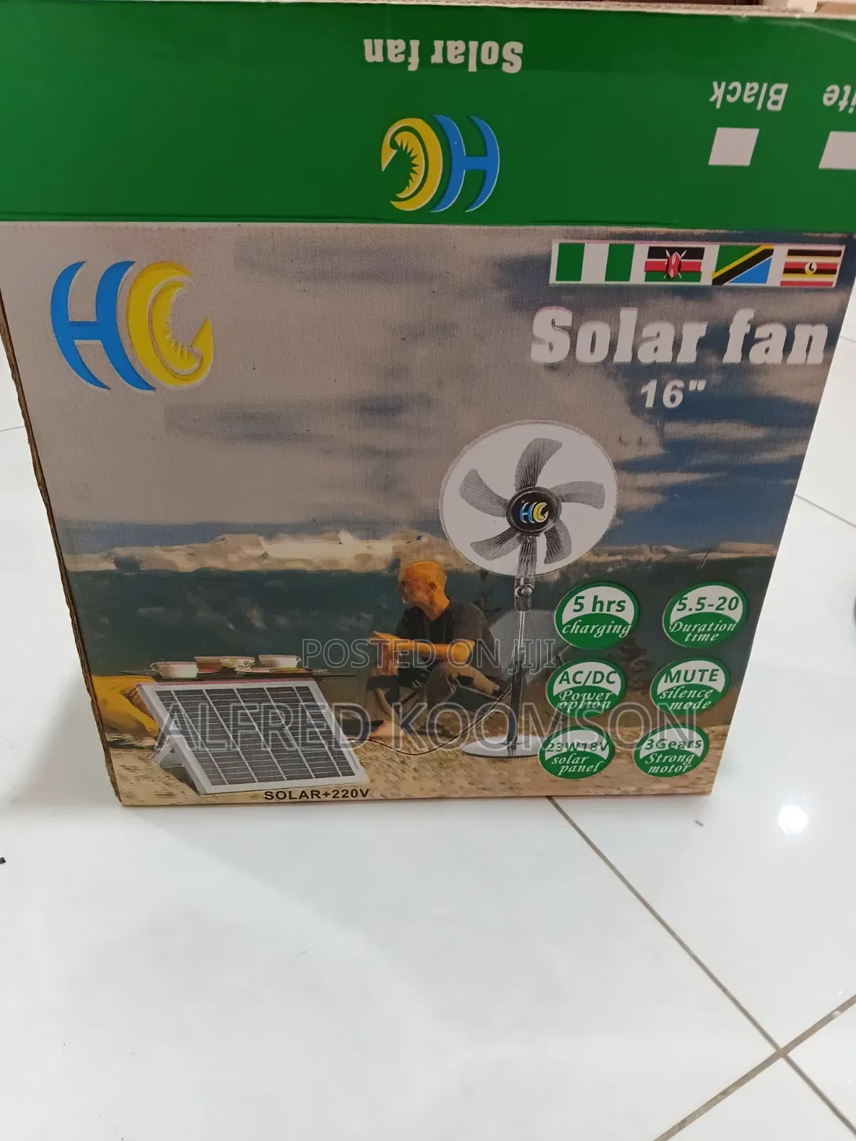 Solar Rechargeable Fan Available