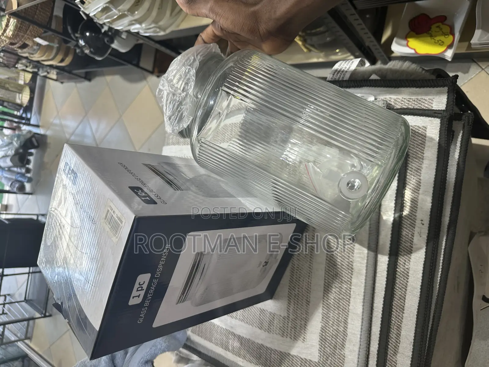 Drinks Dispenser With Drip-Proof Tap - Glass Water Dispenser With Lid