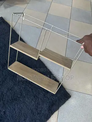 Metal Wood Shelf Wall Hanging Storage Shelves Home Decor