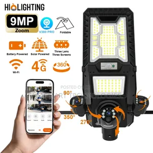 Solar Street Light With 3lens Camera