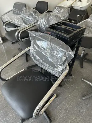 Professional Salon Chair With Premium Leather And Trolley