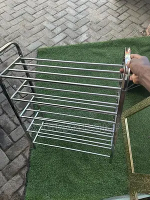Stainless Steel Portable Folding Shoe Rack Book Cloth Shelf Storage