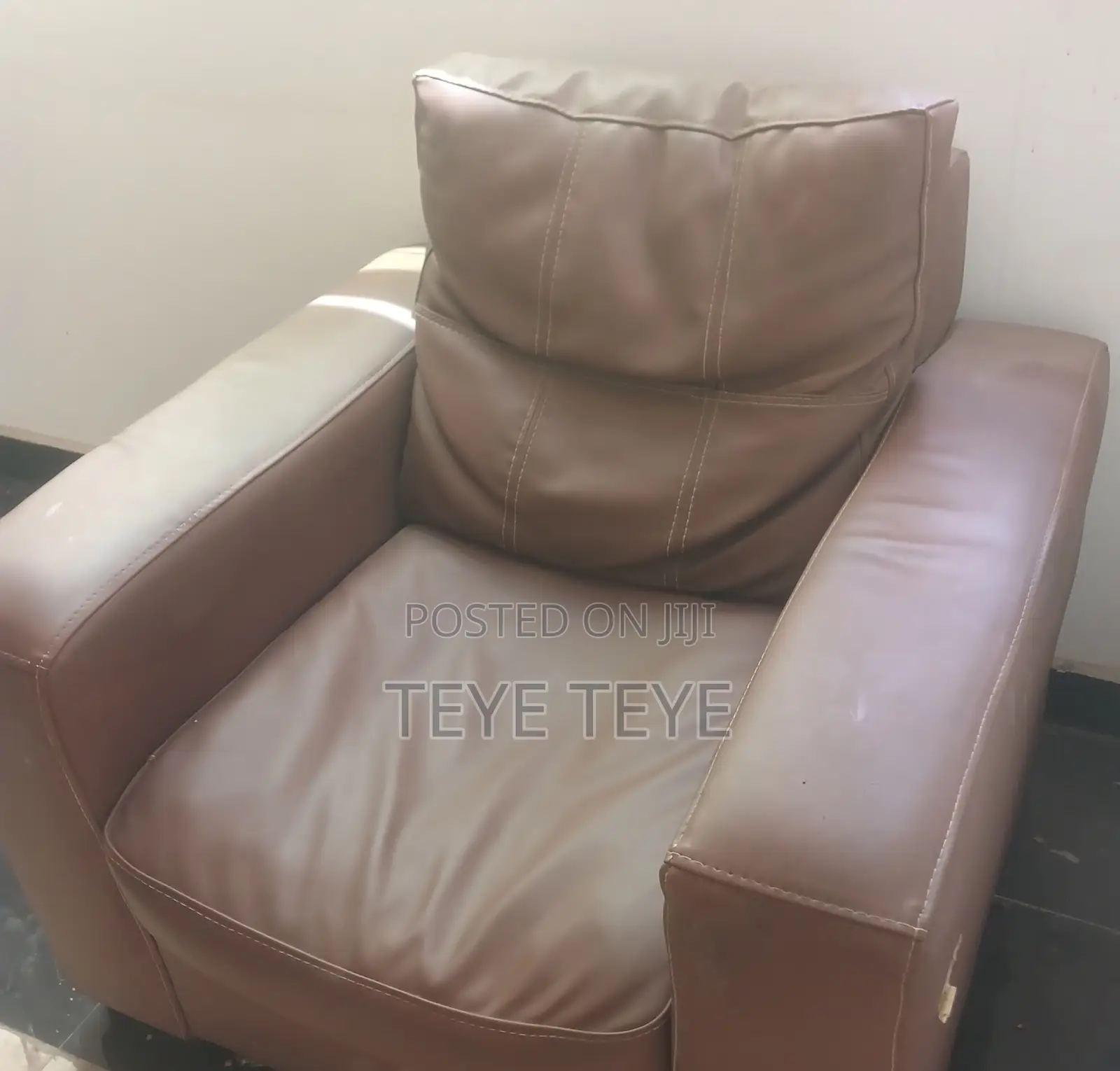 Single Leather Sofa Chair - Very Comfortablee Neat”