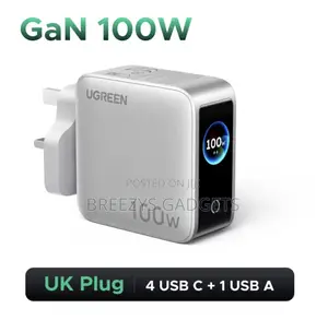 Ugreen Nexode Pro 100w Gan Charger With Smart Display Qc4.0 Pd 3.0 Usb