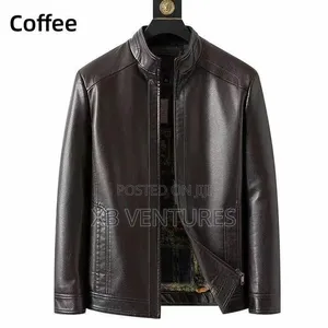 Windproof Leather Jacket-Coffee