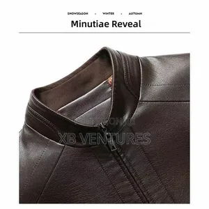 Windproof Leather Jacket-Coffee
