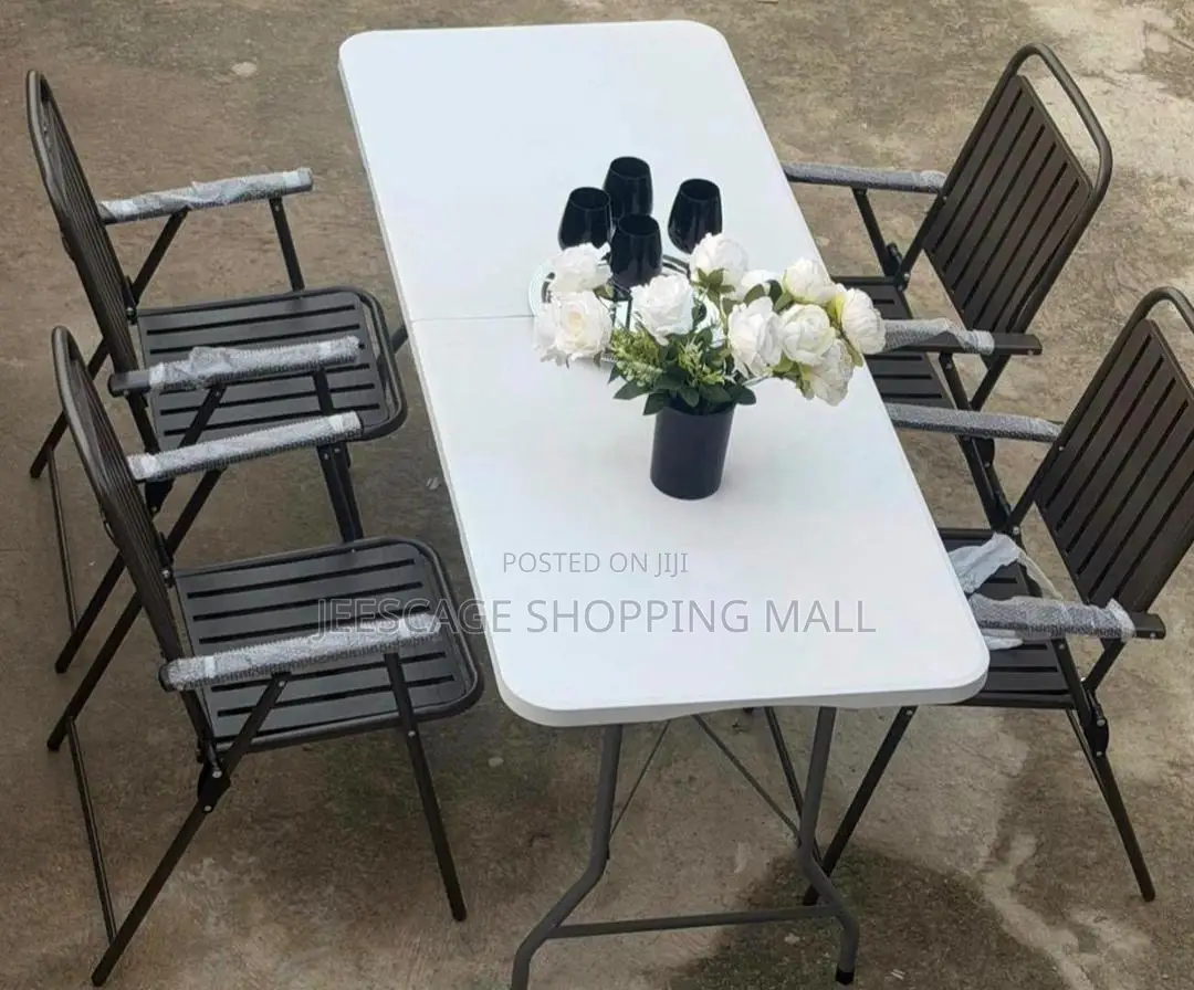 Folding Table and 4 Chairs Set