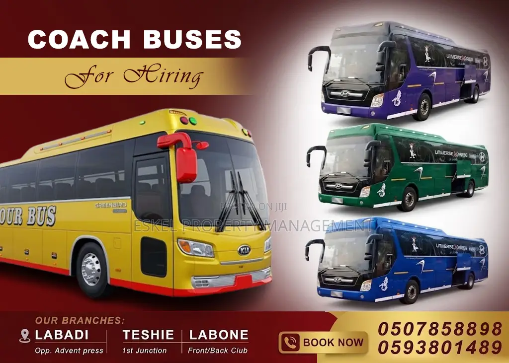 Coach Buses for Hiring, Comes With a Driver
