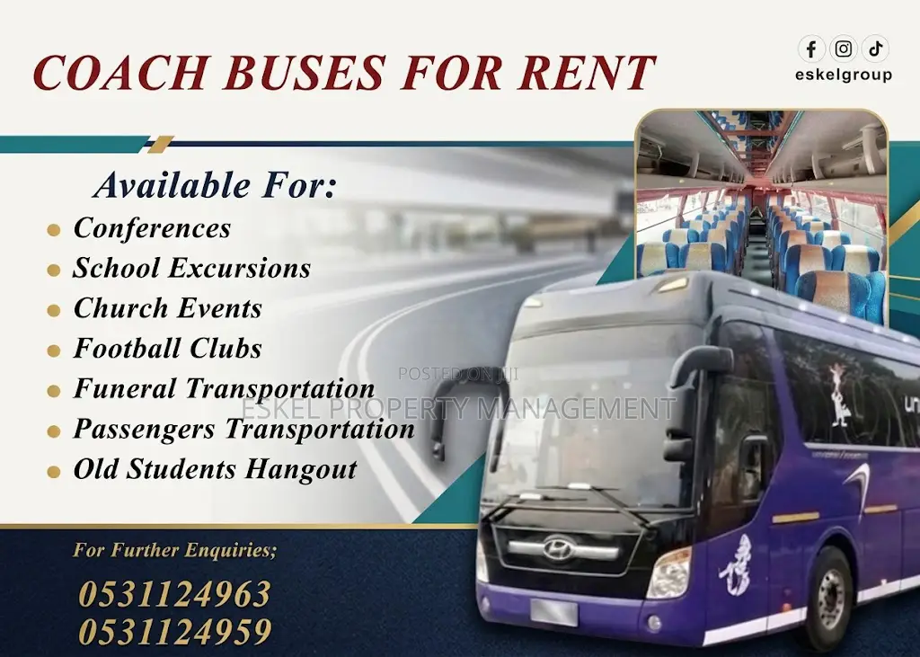 Coach Buses for Hiring, Comes With a Driver