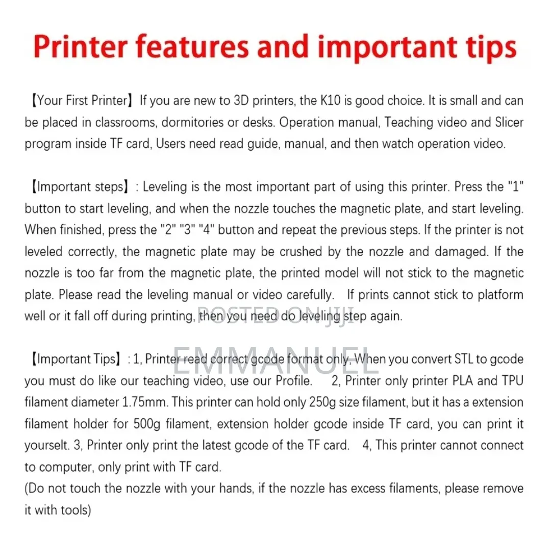Easythreed Beginner 3d Printer