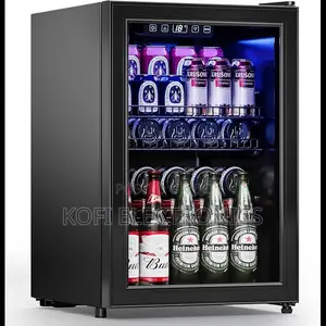 Stylish Optm-Kvc90 Beverage Cooler With Glass Finish