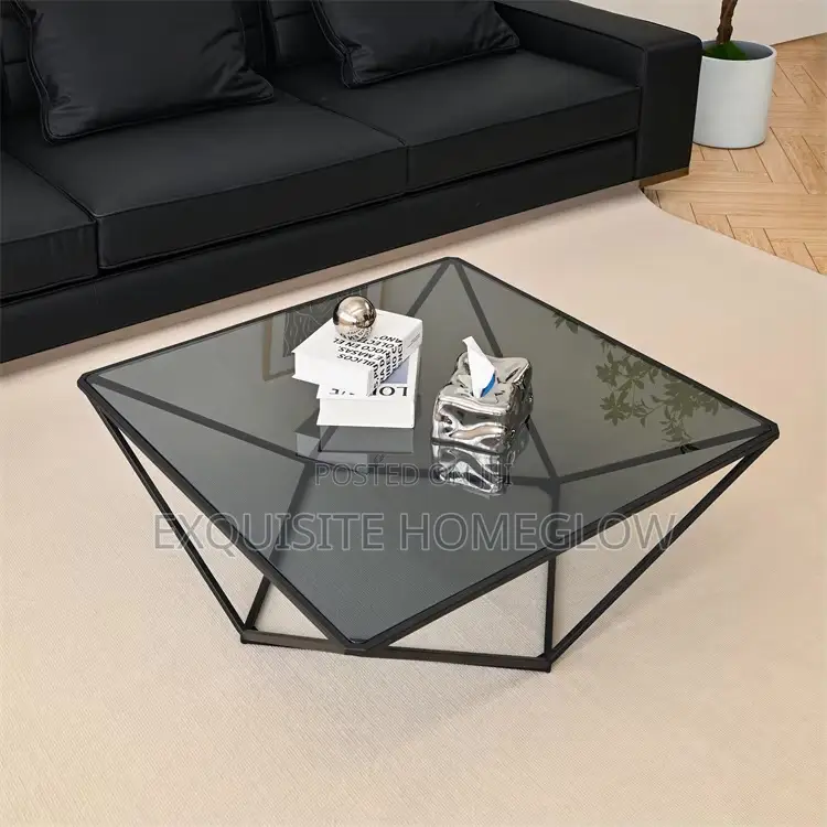 Italian Minimalist Tempered Glass Coffee Table(90cmx90cm)