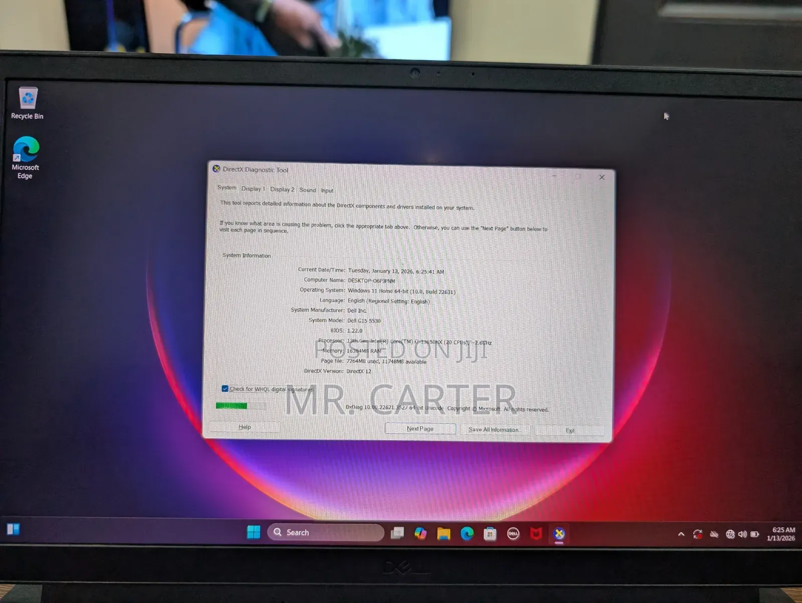 New Laptop Dell G15 5535 16GB Intel Core i7 SSD 1T