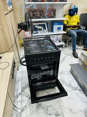 Grab the New Black Gas Electric Cooker Oven Grill 2-2