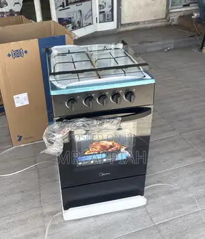 Adorable Midea 4 Gas Burner With Oven Grill(Black)