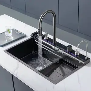Smart Kitchen Sink Includes Faucet and Accessories