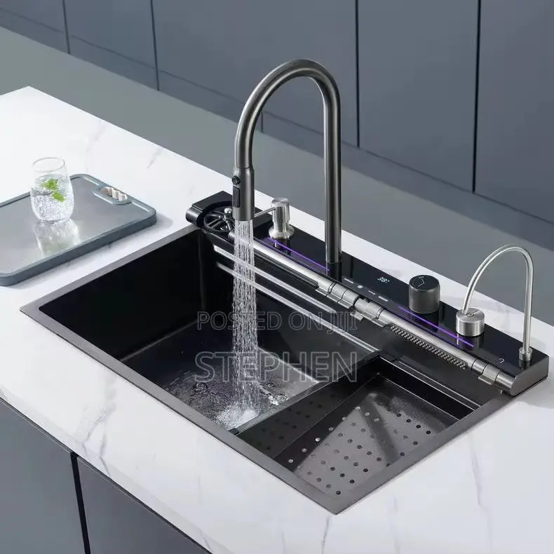 Smart Kitchen Sink Includes Faucet and Accessories