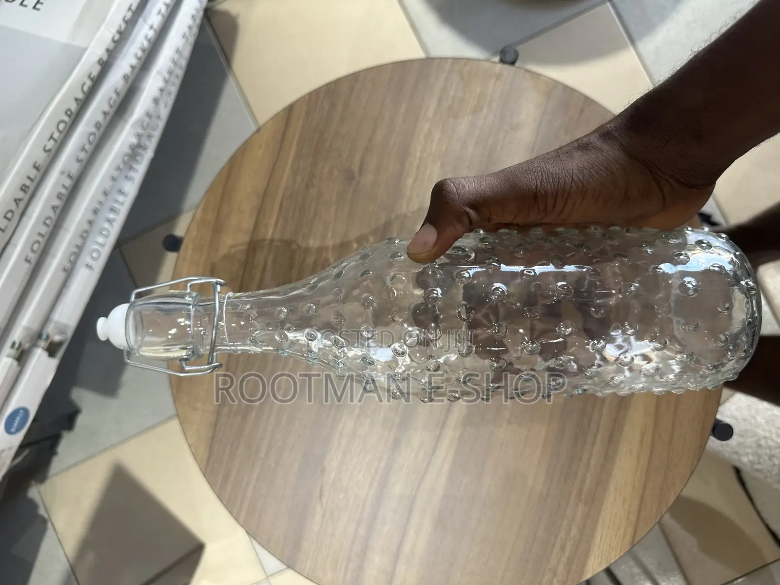 Decanter Bottle With Swing Top Cap, 1 L Each