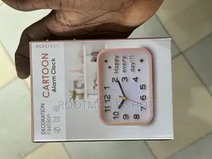 Plastic Table Clock With Text "Happy Every Day", 13x9 Cm, M3