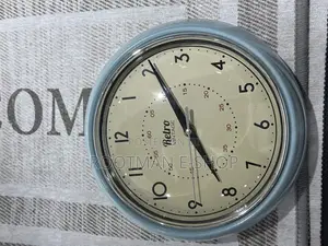 Blue Retro Style Wall Clock