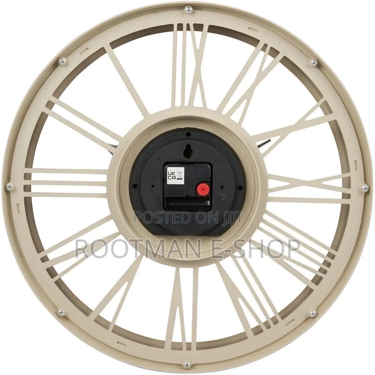 White Round 3d Wall Clock With Large Roman Numerals 44.5cm
