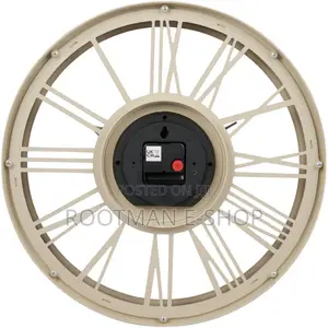 White Round 3d Wall Clock With Large Roman Numerals 44.5cm