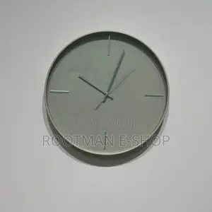 Circular Wall Clock Featuring a Minimalist, Grey-Toned Design