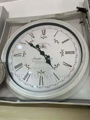 Chateau Joullian Classic Wall Clock, White, 61cm