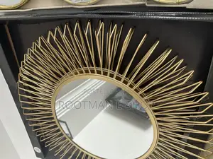 Round Wall Mirrors for Hallway and Living Room, Large Sunburst Mirror