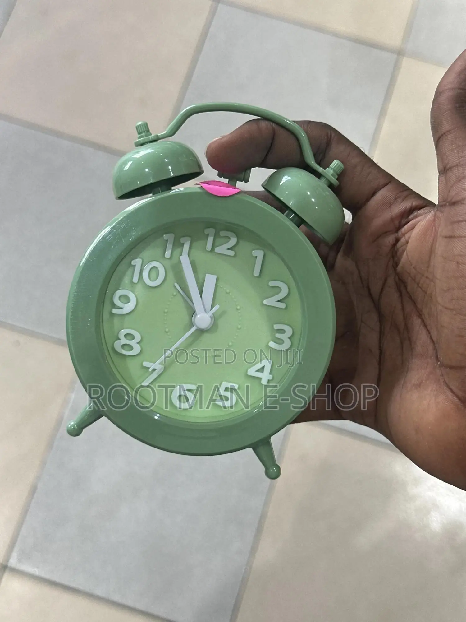 Twin Bell Analog Quartz Table Alarm Clock With Compact, Classic Design