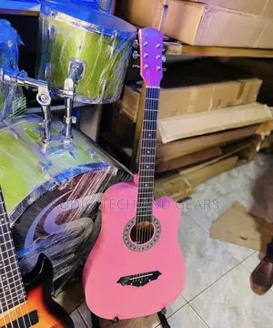 Pink Acoustic Guitar