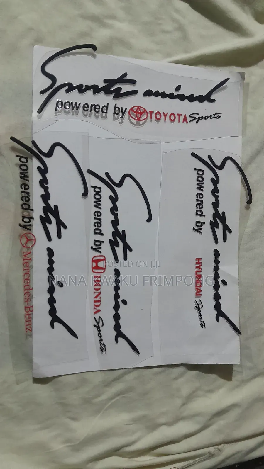 Car Uv 3d Sports Minded Stickers for Bonnet or Doors Available