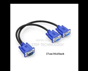Vga Splitter Cable 1080p Dual Vga Monitor Y Cable 1 Male to 2 Female