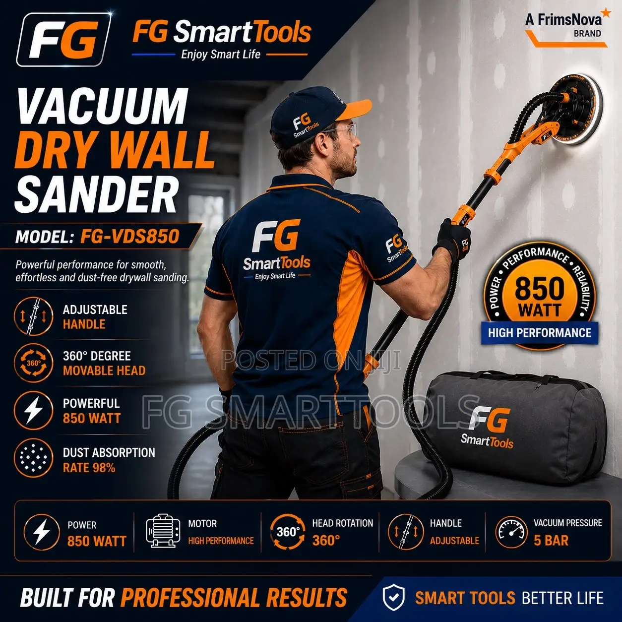 Dry Wall Sander With Vacuum Bag