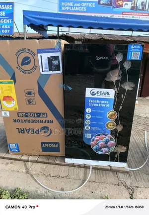 Pearl 80liter Table Top Single Door Fridge Black